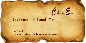 Csirmaz Elemér névjegykártya